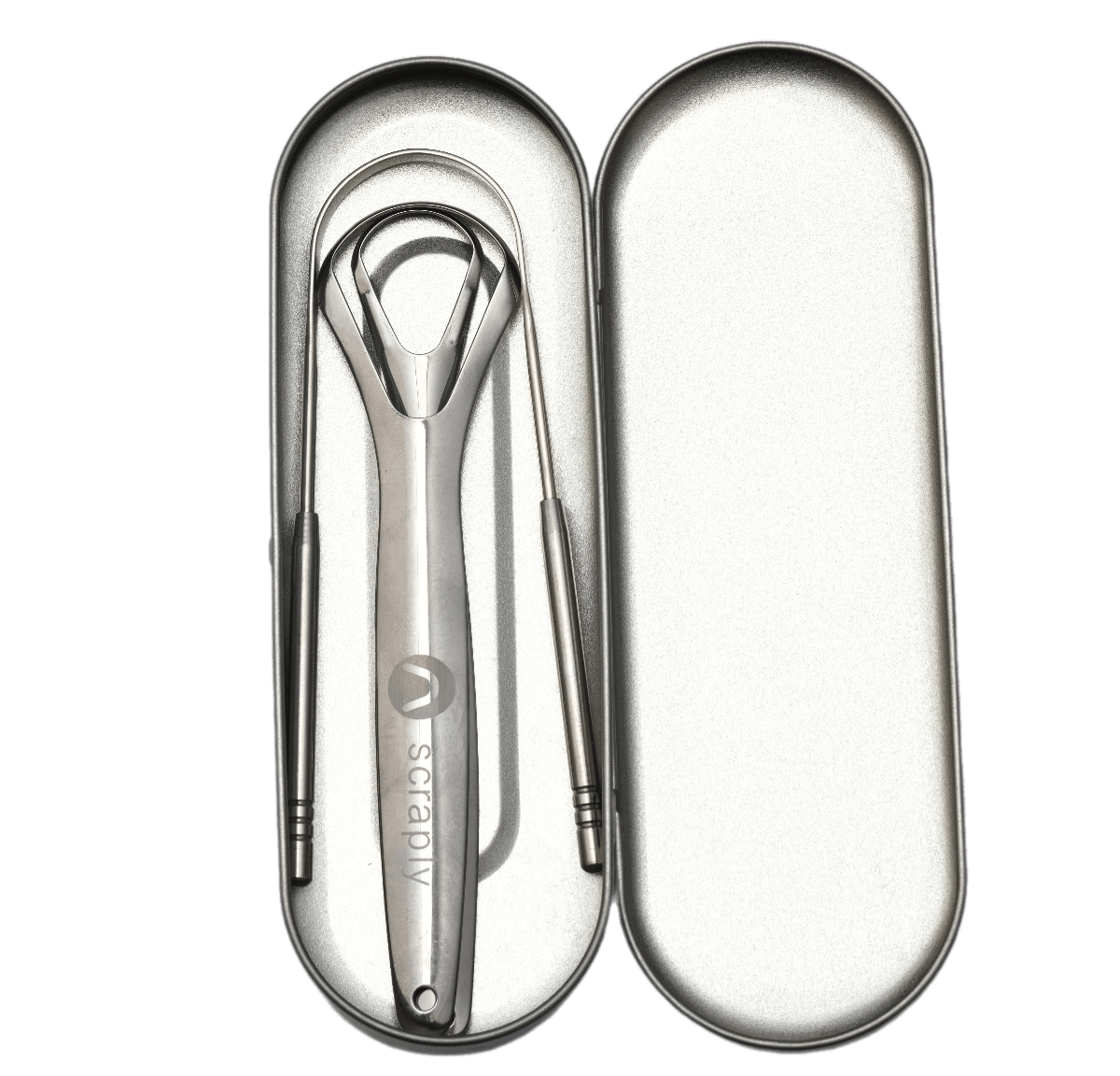 3 in 1 Stainless Steel Tongue Scrapers - ScraplyLB